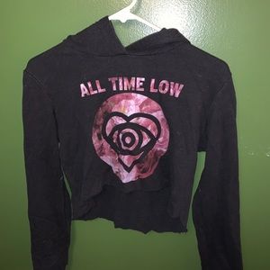 All Time Low band cropped hoodie